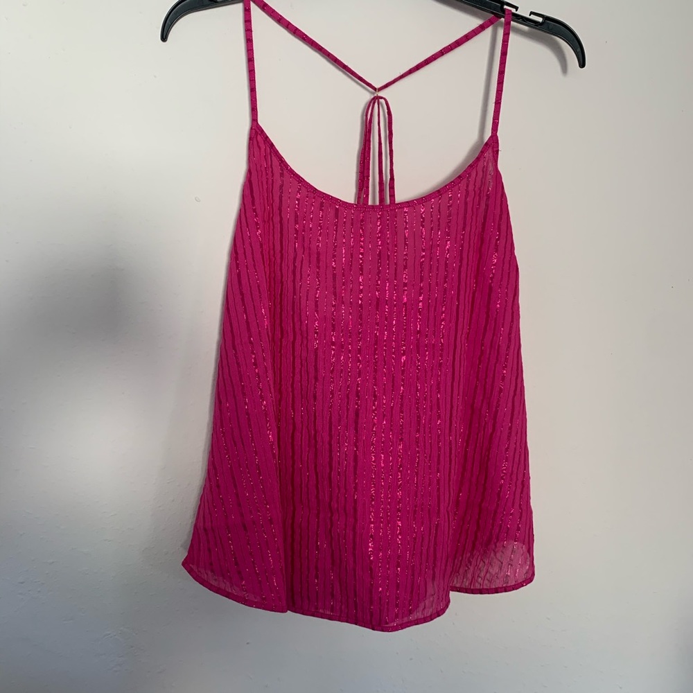 Victoria’s Secret Pink Sparkle stripe top blouse